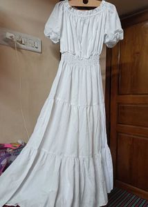 NEW WHITE TIERED DRESS