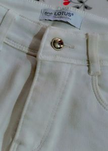 Lotus White Embellished Jeans