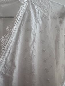 Diza by Westside Cut Work White Kurta