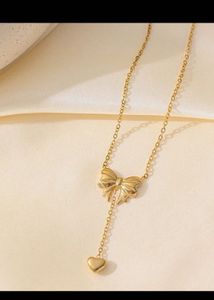 Heart Themed Bow inspired Pendant Necklace🎀🎀