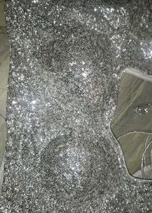 Sparkling Silver Sequin Blouse