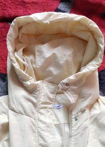 Cream Fluffy Puffer Jacket (New Condition)