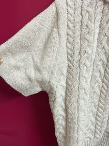 Textured Zip-Up Cardigan
