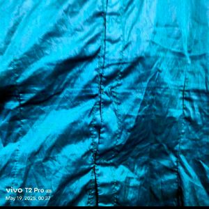 Teal Silk Blouse And Long Skirt( Pattupavada)