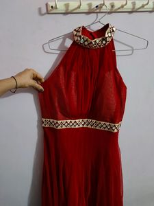 Beautiful partywear Red Gown