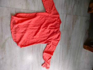 Coral Short Kurti - Long Sleeves