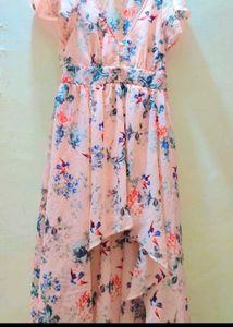 Pink Dress Floral Prints For 30 Bust