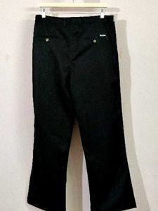 unisex black cotton chinos straight fit pant