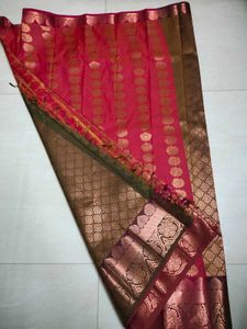 🧡💖Dual Shade Semi Silk Saree