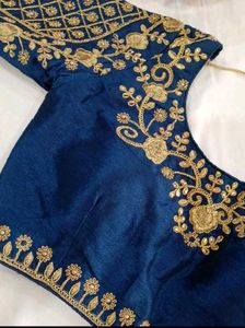 Embroidered Blue Blouse