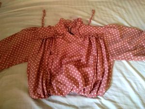 A multi colored(pink white)classy crop top
