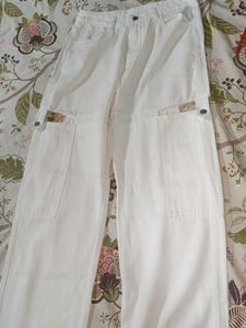 White Cargo Pants
