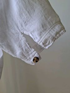ZARA White Linen Shirt