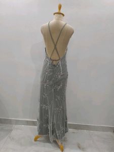 Elegant Grey Maxi Dress