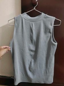 White Ribbed Tank Top