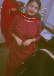 Red Embroidered Salwar Suit