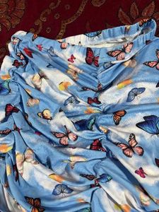 Butterfly Print Mini Skirt
