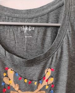 A brand New STYLE &amp; Co. GREY graphic T-shirt