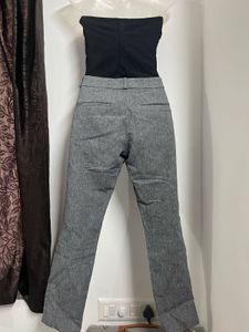 Gray Cropped Trousers