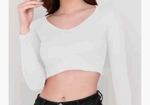 Women Full Sleeve Tank Crop Top