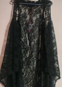 Black free size new shrug with label