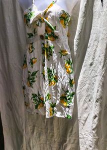 I. Lemon Print Sundress