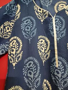 Printed Blue Kurta