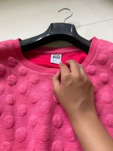 🛍️ Hot Pink Textured Knit Top by Vero Moda - Size