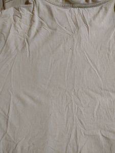 White Oversized Unisex Tshirt(Size-L)