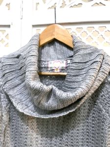 Chunky Knit Grey Jumper By Jennyfer (B)