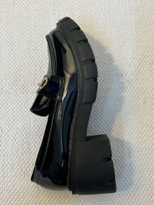 Black Chunky Loafers with Accessory Detai