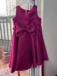 Hopscotch Pink Frock Sleevess For 2-4 Year