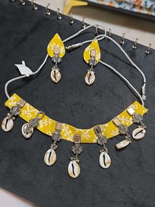 Yellow Handmade Choker Set