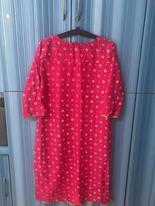 Pink Printed Kurta