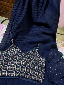 Blue Lehnga Set With Shrug