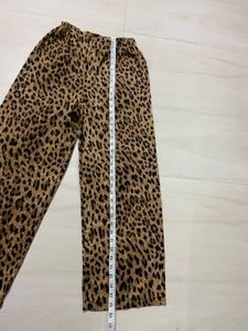 Animal Print Wide Leg Pants