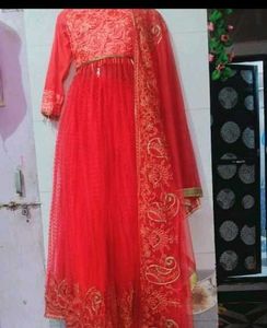Elegant Red Ethnic Gown