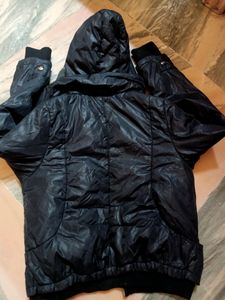 Warm Black Hoody Jacket