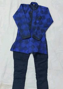 Boys' Blue Kurta Set (sherwani)