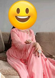 Elegant Pink anarkali gown