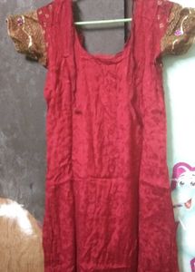 Red Embroidered Dress