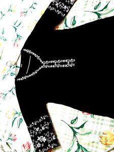 New Black Embroidered Kurti 🔥🌈