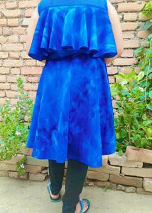 Blue Midi Dress For Girls