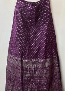 Purple Ethnic Skirt &amp; Spaghetti Top