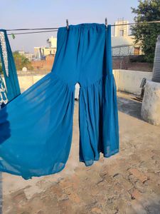 Teal Embroidered Kurta Set