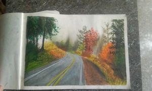 Scenery Oil Pastel Art