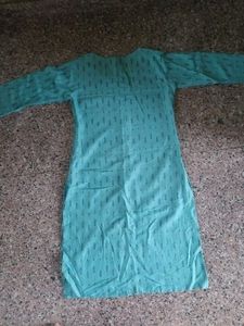 Blue Kurti with Pattern