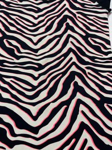 Zebra Print V-Neck Tee