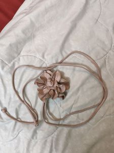 Cute Tie Belt With Huge Flower