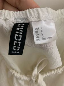 H &amp; M Cream Puff Sleeve Crop Top